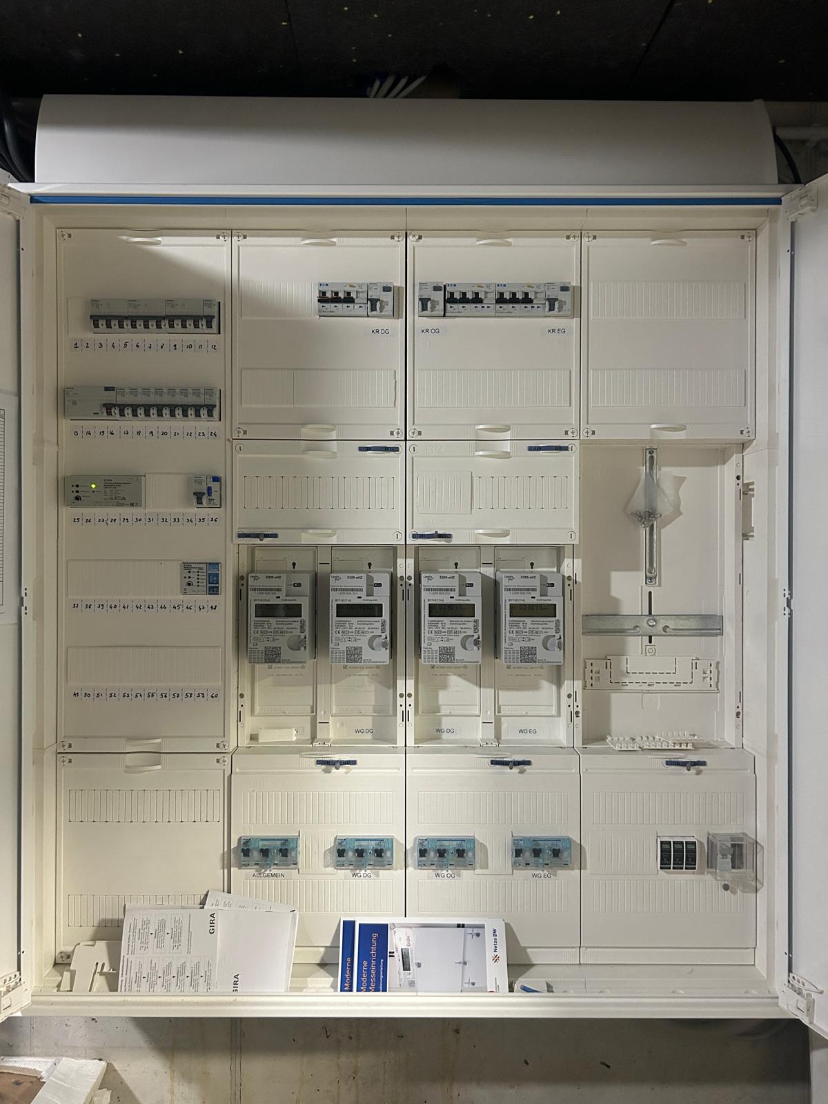 Tablou de distribuție cu contoare inteligente montat de Electro Serv T.F. în Constanța